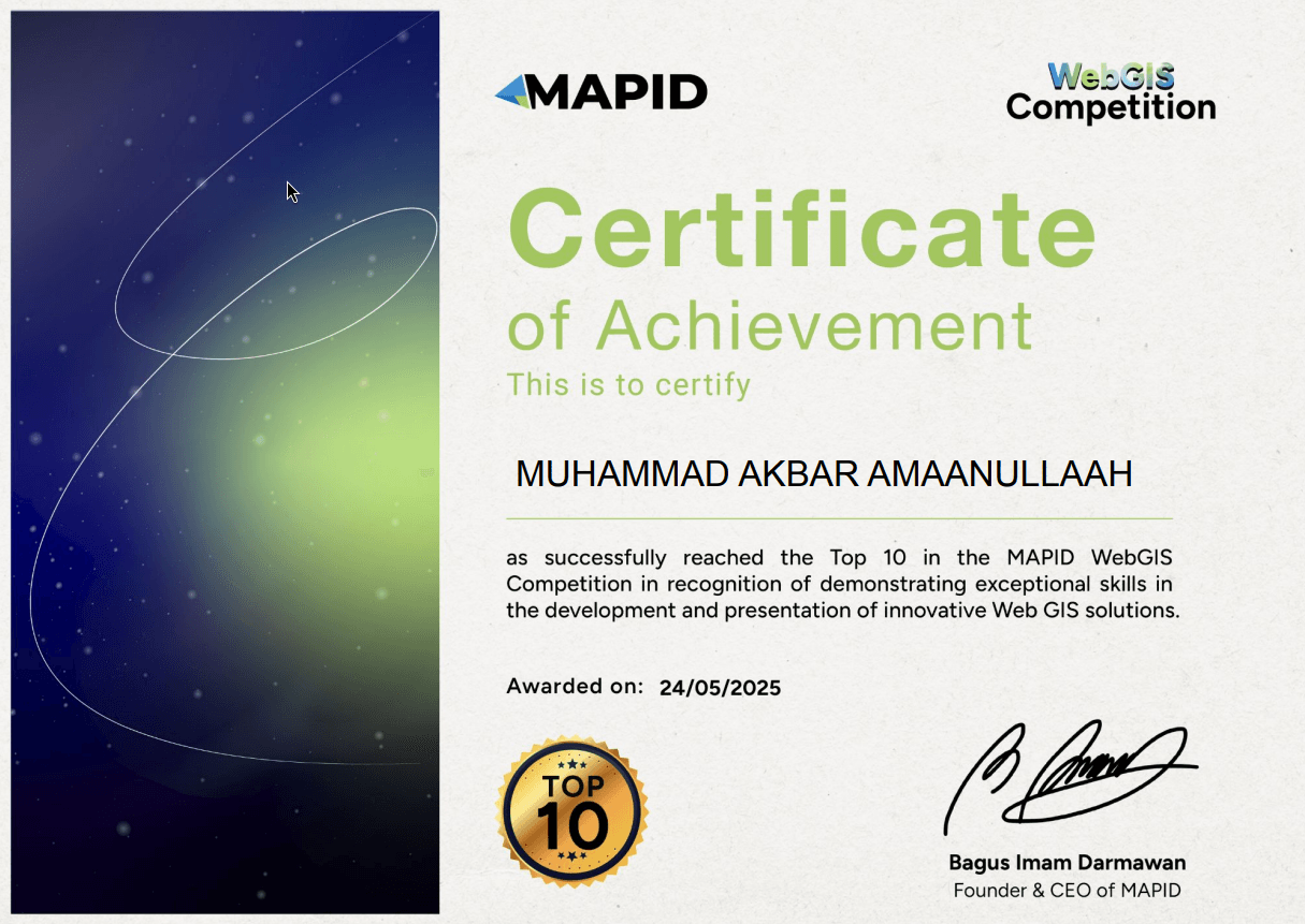 Top 10 Finalist WebGIS Competition